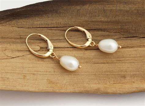 celine earrings pearl|pearl drop earrings etsy.